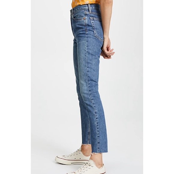 RE/DONE High Rise Ankle Crop Jeans - Picture 3 of 6